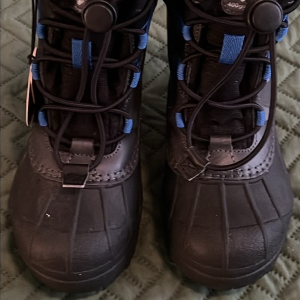 Columbia Kids Rain & Snow Boots - Black and Blue